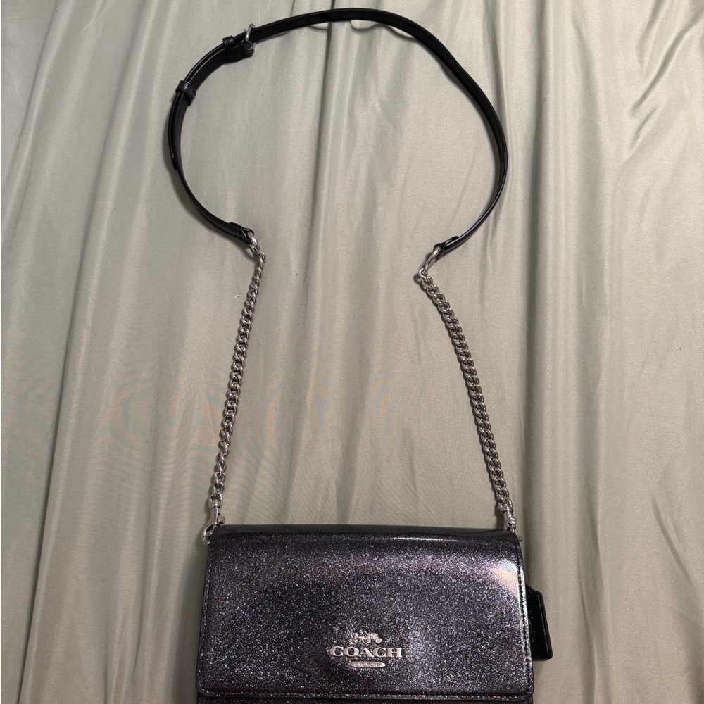 Coach Black Glitter Crossbody Bag